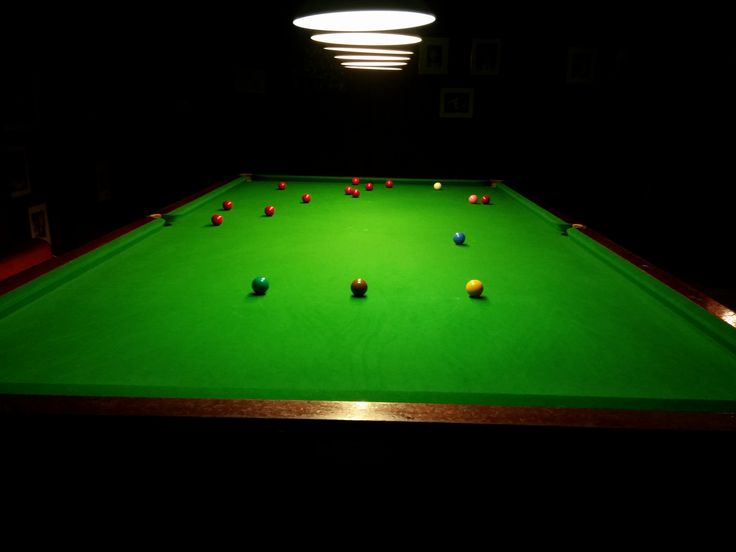 playing snooker with an old school friend